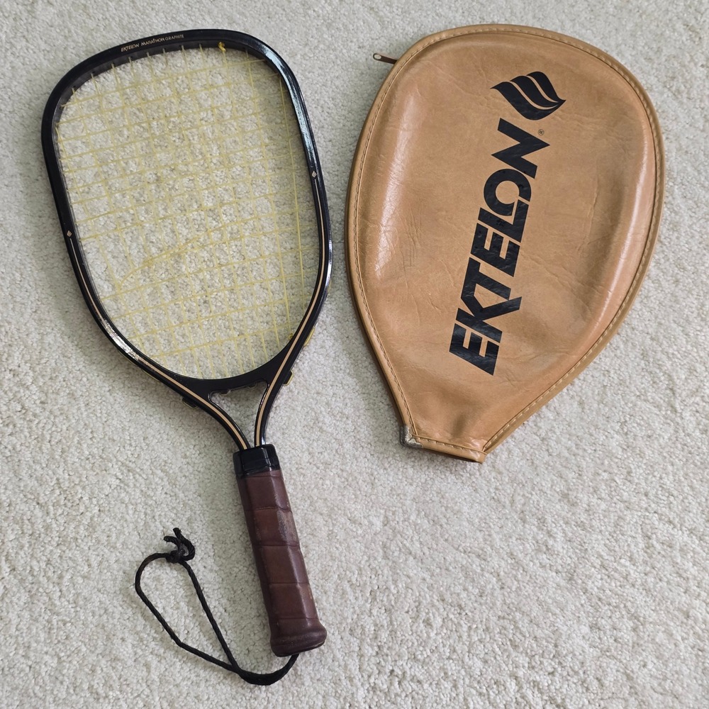 Ektelon Marathon Graphite Racquetball Racquet Small Grip w Cover Vintage